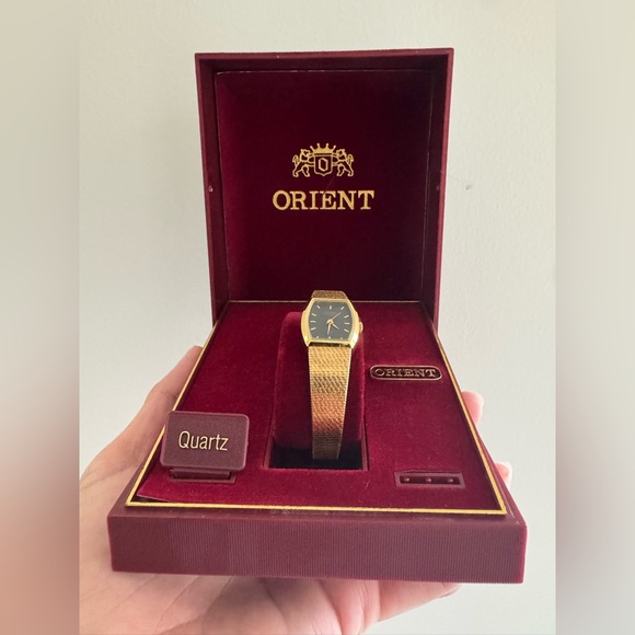 Oriental Trading Accessories - Orient Quartz Women Gold Gray  Ladies Watch Antique Style Vintage